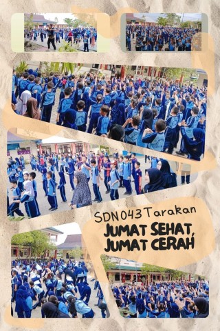 Senam Bersama di SDN 043 Juata Kerikil