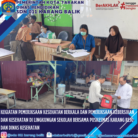Siswa Kelas 5 dan 6 SDN 011 Karang Balik Jalani Pemeriksaan Kesehatan Berkala