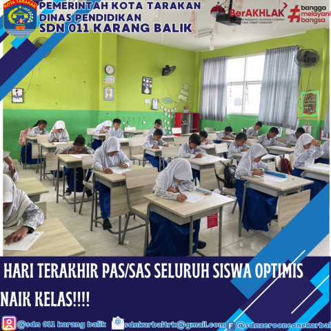 SDN 011 Karang Balik Sukses Gelar Hari Terakhir PAS/SAS Seluruh Siswa Optimis Naik Kelas!