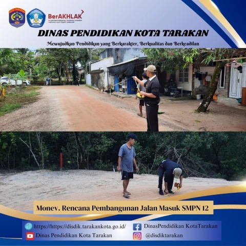 Monev. Rencana Pembangunan Jalan Masuk SMPN12