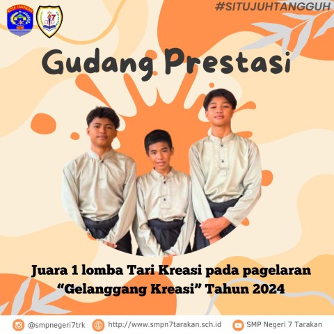 SMPN 7 RAIH JUARA 1 LOMBA TARI KREASI “GELANGGANG KREASI”